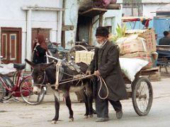 10 Kashgar Old City Street Scene 1993 Old Man With Donkey Cart